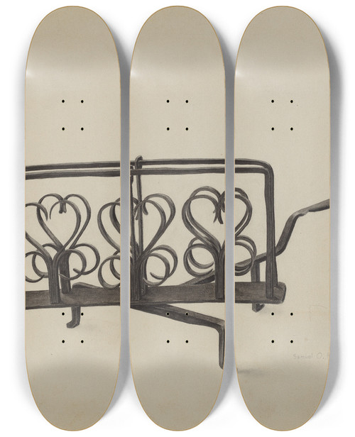 Triptych art skateboard deck of Samuel O Klein Toaster by Samuel O Klein
