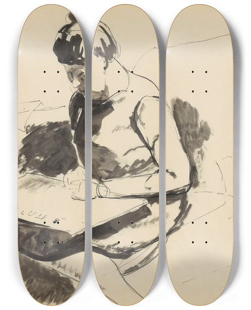 Triptych art skateboard deck of Frederick Porter Sketchbook Of Fred J Porter_6 by Frederick Porter (1883-1944)