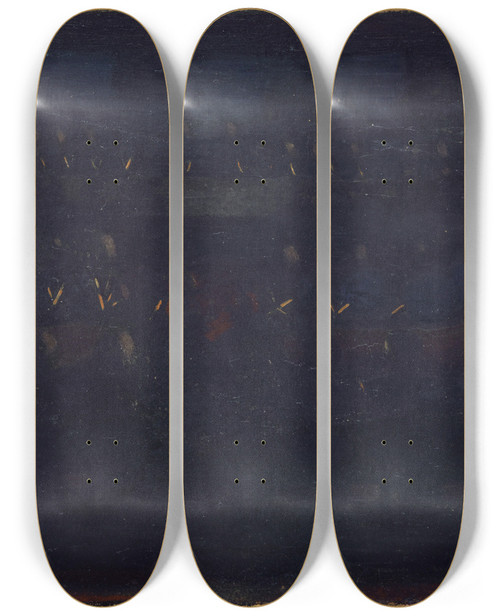Triptych art skateboard deck of Otto Meyeramden Preparation Overall Composition Ii by Otto Meyer-Amden (1885-1933)