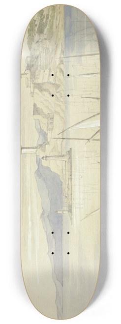 Elizabeth Murray - Genoa from the Croce di Malta 8.25 inch art skate deck