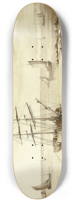 Elizabeth Murray - Loading Boat in Port 8.25 inch art skate deck