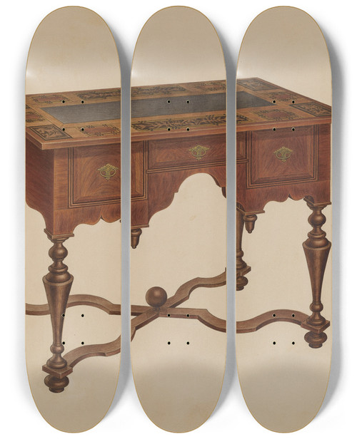 Triptych art skateboard deck of Frank Wenger Lowboy_2 by Frank Wenger (20-)