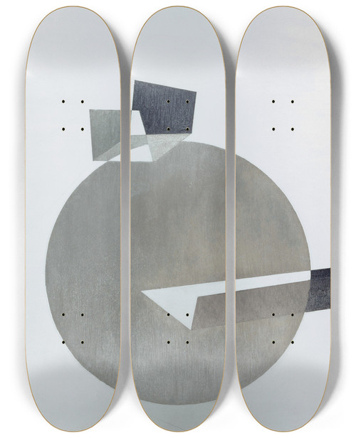 Triptych art skateboard deck of Lszl Moholynagy Lal I by Laszlo Moholy Nagy (1895-1946)