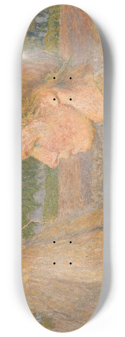 Emile Claus - Profile of a Woman and Wheatsheaves 8.25 inch art skate deck