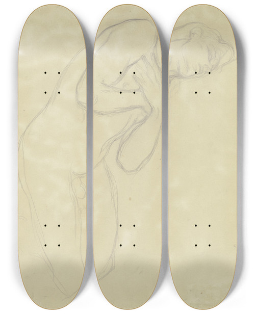 Triptych art skateboard deck of Victor Mller Die Richard Iii Heimsuchende Prinzessin Anne Als Mnnlicher Akt by Victor Muller (1829-1871)