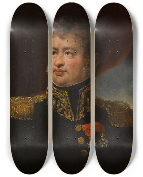 Triptych art skateboard deck of Julie Hugo Le Gnral Josephleopold Sigisbert Hugo by Julie Hugo (19-)