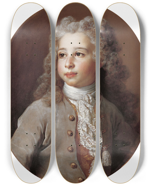 Triptych art skateboard deck of Nicolas De Largillire Portrait Of Franoisemmanuel Pommyer 17031779 by Nicolas de Largillire (1656-1746)