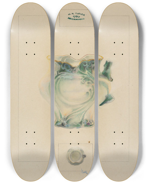 Triptych art skateboard deck of Joseph Sudek Creamer_1 by Joseph Sudek