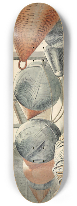 Eric Ravilious - Buoys and Grappling Hook 8.25 inch art skate deck