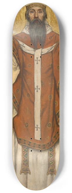 Albert Frans Lieven De Vriendt - Saint Boniface of Mainz 8.25 inch art skate deck