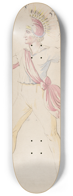 Abraham-Louis-Rodolphe Ducros - Franconi, Twirling Flaming Cones 8.25 inch art skate deck