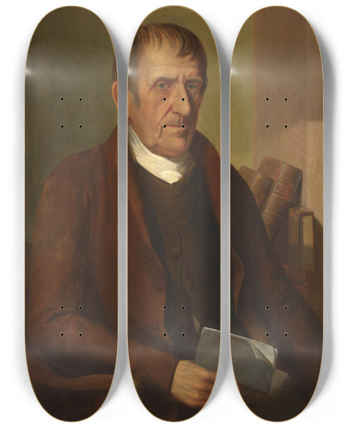 Triptych art skateboard deck of Robert Street Elisha Tyson by Robert Street (1796-1865)