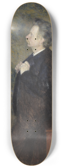 Erik Werenskiold - Edvard Grieg, Composer 8.25 inch art skate deck