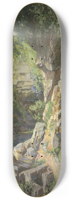 Ernestine von Kirchsberg - Waldbach im Sonnenschein 8.25 inch art skate deck