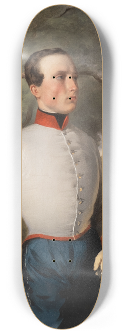 Ernst Christian Moser - Portrait of August Gustav Steinbock in uniform as cadet of a dragone regiment 8.25 inch art skate deck