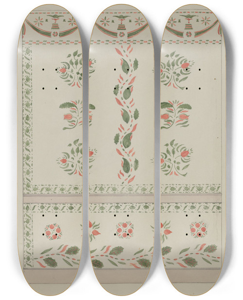 Triptych art skateboard deck of American 20Th Century Wallpaper_5 by American 20Th Century