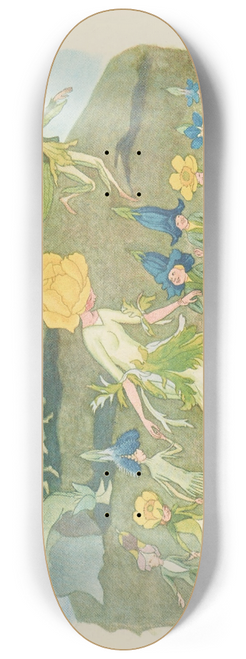 Ernst Kreidolf - Enzian Ranunkel 8.25 inch art skate deck