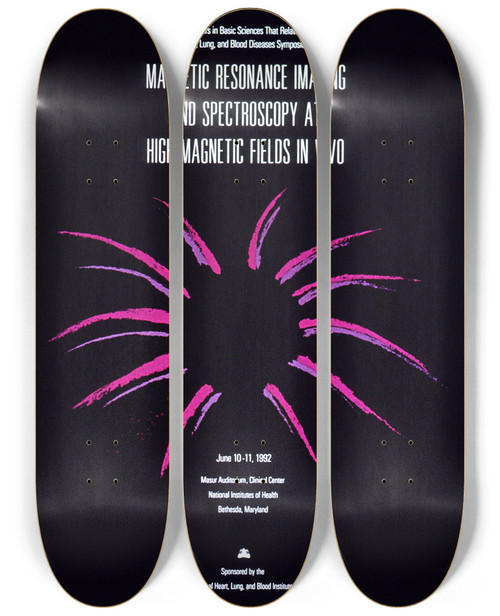 Triptych art skateboard deck of National Institutes Of Health Magnetic Resonance Imaging And Spectroscopy At High Magnetic Fields In Vivo by National Institutes Of Health (1887)