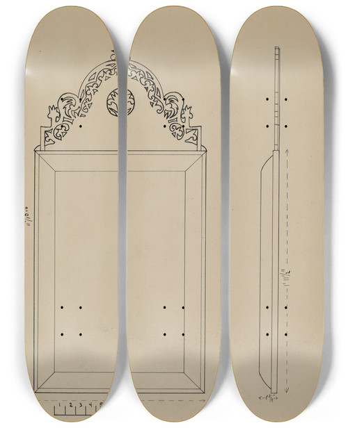 Triptych art skateboard deck of Nicholas Gorid Mirror_6 by Nicholas Gorid (20-)