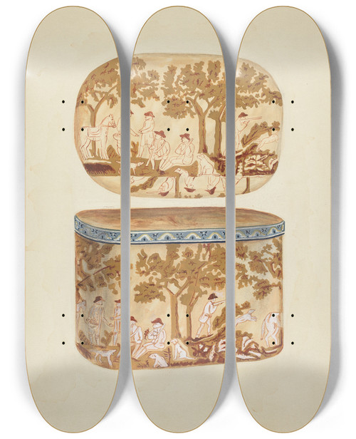 Triptych art skateboard deck of Paul Farkas Bandbox by Paul Farkas