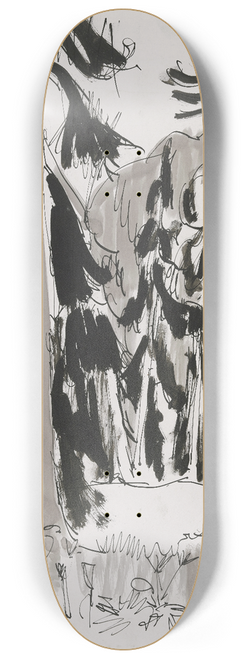 Ernst Ludwig Kirchner - Spruces in the mountains 8.25 inch art skate deck