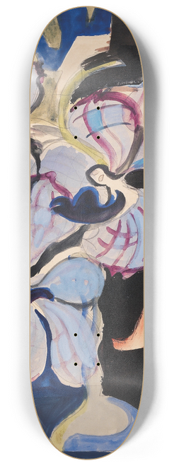 Ernst Ludwig Kirchner - Stillleben mit Orchideen (Tanzende Traumwesen) 8.25 inch art skate deck