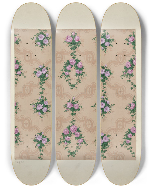 Triptych art skateboard deck of Paul Farkas Wall Paper_2 by Paul Farkas