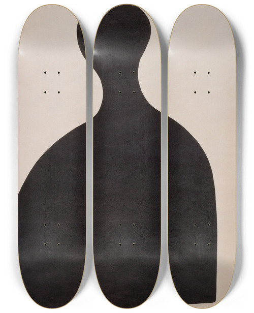 Triptych art skateboard deck of Kurt Schwitters Eierschlger by Kurt Schwitters (1887-1948)