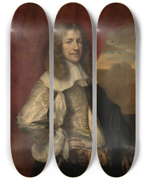 Triptych art skateboard deck of Jrgen Ovens Mr Jan Bernd Schaep 16331666 by Jurgen Ovens (1623-1678)