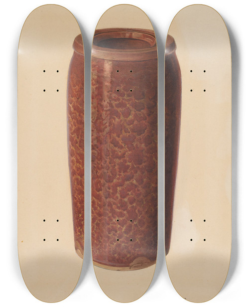 Triptych art skateboard deck of Fritz Boehmer Pickle Jar by Fritz Boehmer