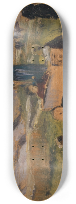 Ernst Stckelberg - Children Playing on a Meadow 8.25 inch art skate deck