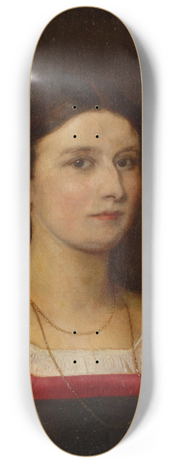 Ernst Stckelberg - Portrait of Elisabeth Burckhardt(-Bachofen) 8.25 inch art skate deck