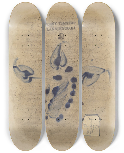 Triptych art skateboard deck of John Dana Jar_4 by John Dana (1935)