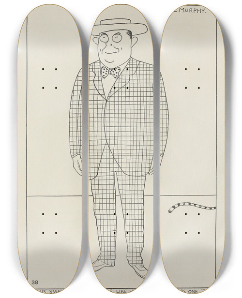 Triptych art skateboard deck of Carlo De Fornaro Mortals Immortals Pl38 by Carlo de Fornaro (1872-1949)