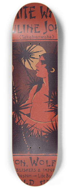 Ethel Reed - The white wampum, by E. Pauline Johnson (Tekahionwake) 8.25 inch art skate deck