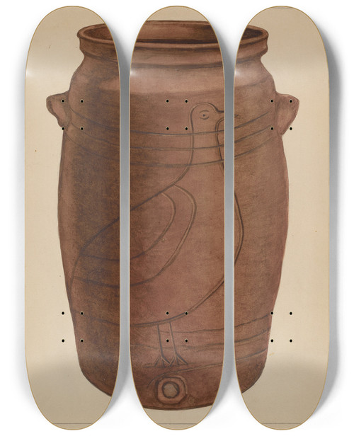 Triptych art skateboard deck of Frank Fumagalli Water Cooler by Frank Fumagalli (20-)