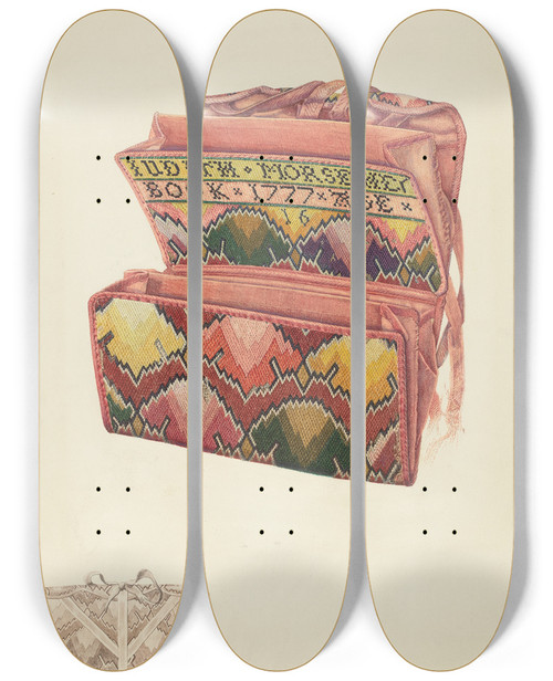 Triptych art skateboard deck of Archie Thompson John Hancocks Wallet by Archie Thompson