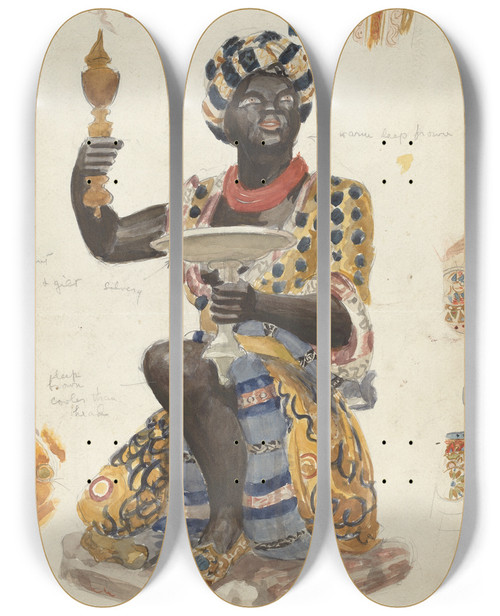 Triptych art skateboard deck of American 20Th Century Sculpture_1 by American 20Th Century
