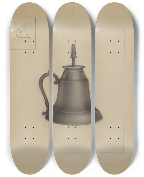 Triptych art skateboard deck of Arsen Maralian Lamp_2 by Arsen Maralian