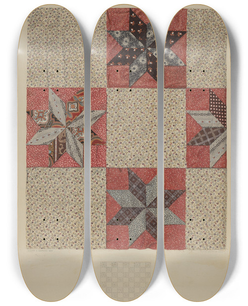 Triptych art skateboard deck of Lloyd Charles Lemcke Star Design Comforter by Lloyd Charles Lemcke