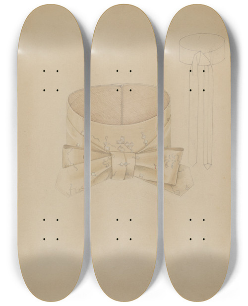 Triptych art skateboard deck of Henry De Wolfe Collar_1 by Henry De Wolfe