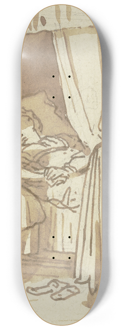 Eugen Klimsch - Sterbende Mutter nimmt Abschied 8.25 inch art skate deck