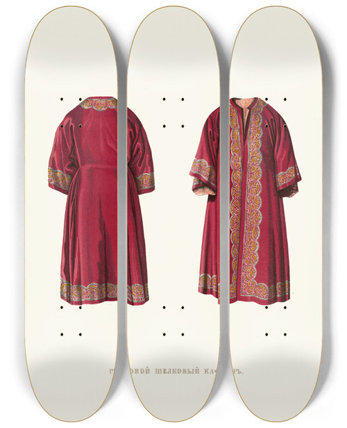 Triptych art skateboard deck of Fedor Grigoryevich Solntsev Stanovoi Shelkovyi Kaftan Izobrazhenie 1 by Fedor Grigoryevich Solntsev (1801-1892)