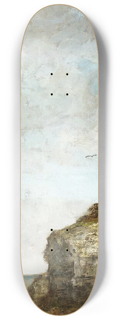 Eugne Boudin - La Chasse Aux Perdrix Sur La Falaise 8.25 inch art skate deck
