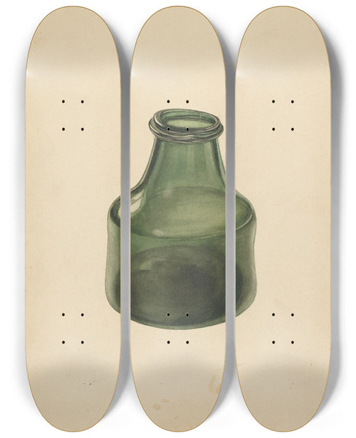 Triptych art skateboard deck of Frank Fumagalli Jar_2 by Frank Fumagalli (20-)