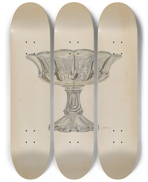 Triptych art skateboard deck of Joseph Mitry Compote by Joseph Mitry