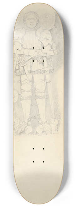 Eugne Delacroix - Tomb Effigies; A Man in a Suit of Armor beside a Child 8.25 inch art skate deck