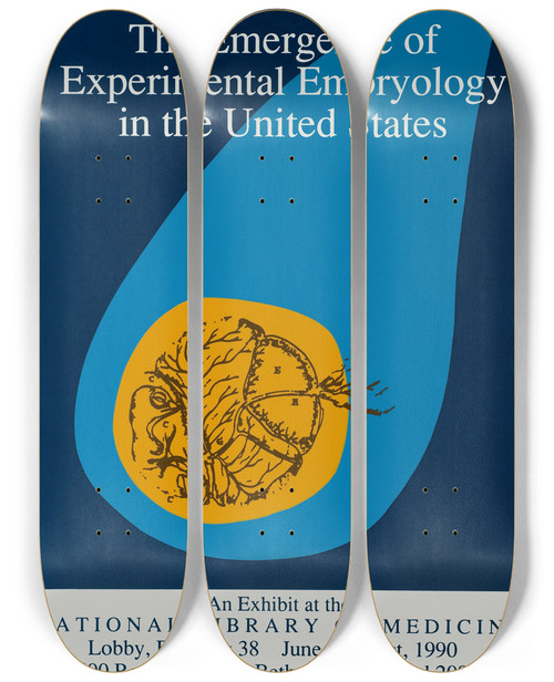 Triptych art skateboard deck of National Institutes Of Health The Emergence Of Experimental Embryology In The United States by National Institutes Of Health (1887)