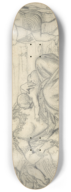 Eugne Devria - Allegory of America 8.25 inch art skate deck