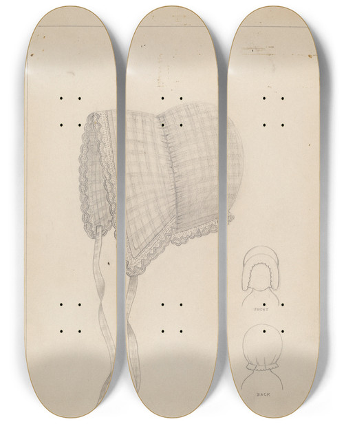 Triptych art skateboard deck of Percival Jenner Cap by Percival Jenner